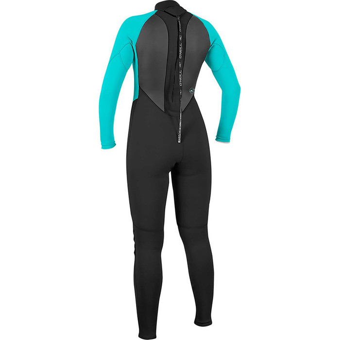 2024 O'Neill Womens Reactor II 3/2mm Back Zip Wetsuit 5042 - Black / Aqua